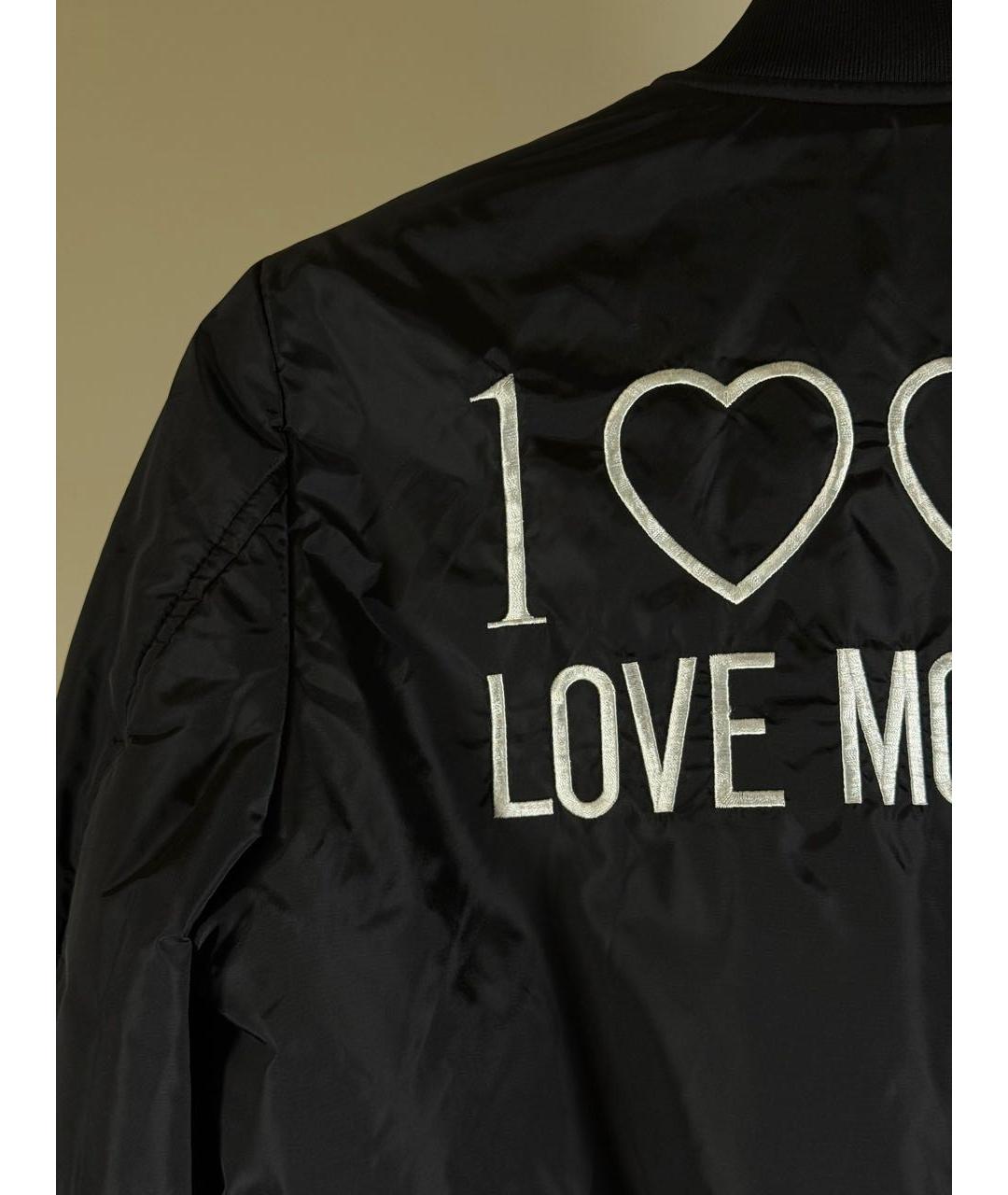 LOVE MOSCHINO Черная полиэстеровая куртка, фото 4