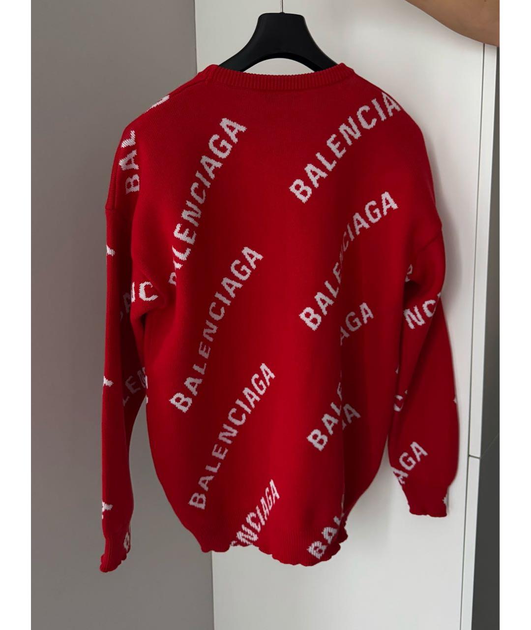 BALENCIAGA Красный шерстяной джемпер / свитер, фото 2