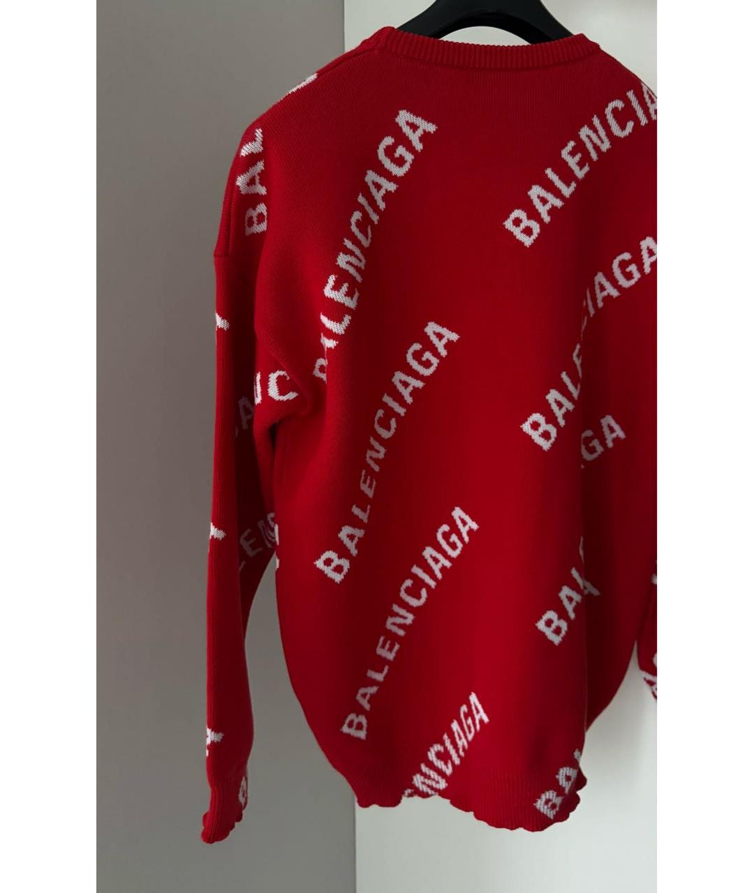 BALENCIAGA Красный шерстяной джемпер / свитер, фото 4