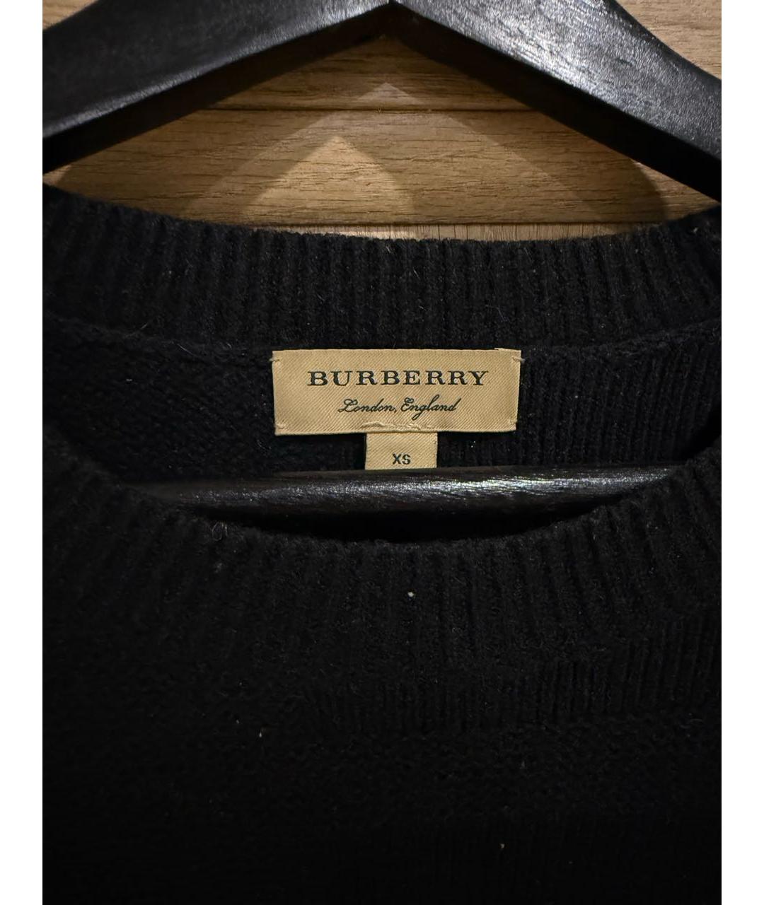 BURBERRY Черный шерстяной джемпер / свитер, фото 3