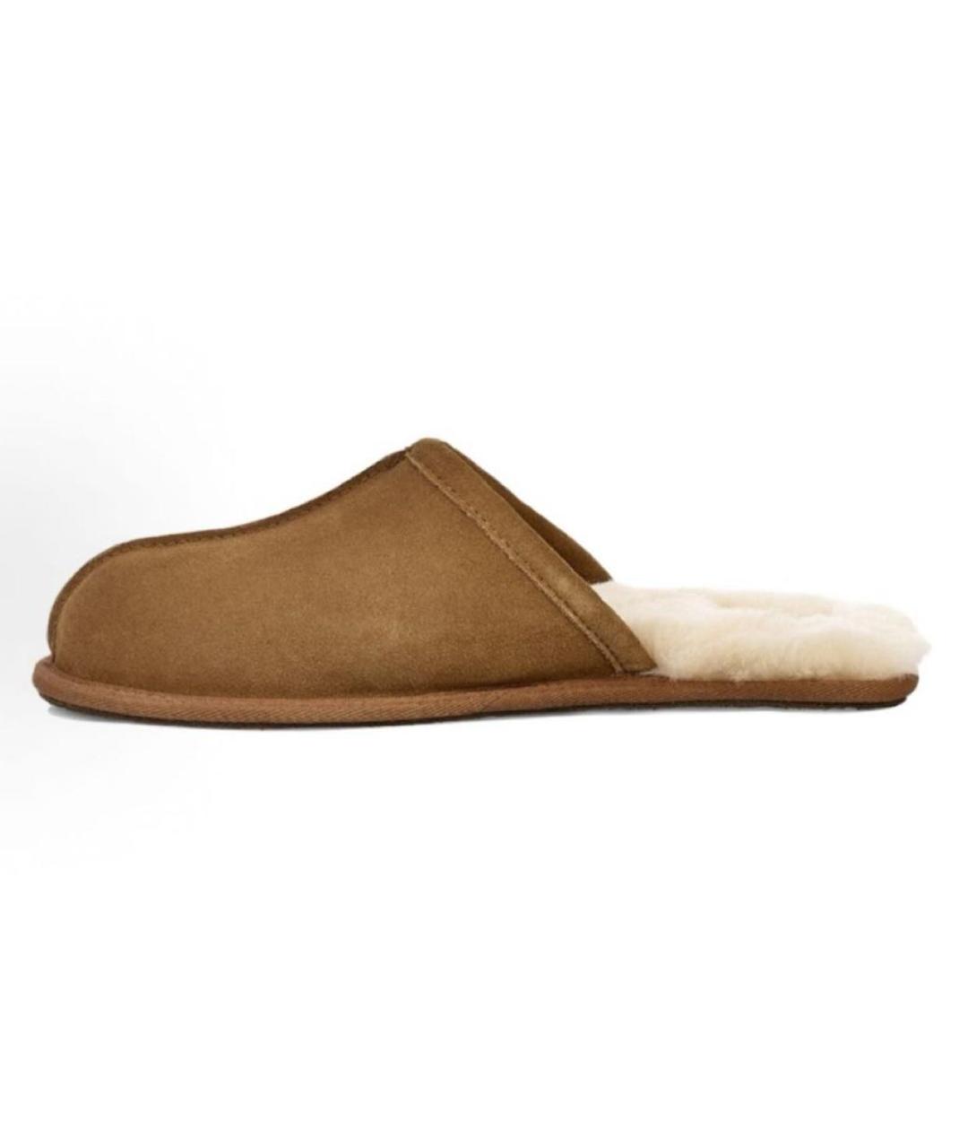 UGG AUSTRALIA Коричневые замшевые шлепанцы, фото 2