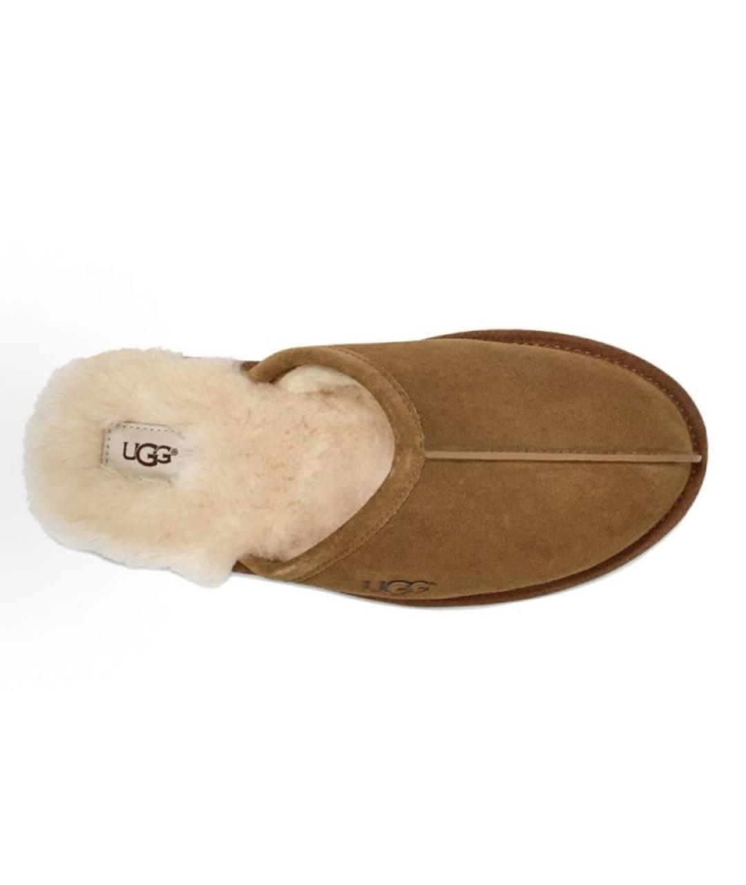 UGG AUSTRALIA Коричневые замшевые шлепанцы, фото 5