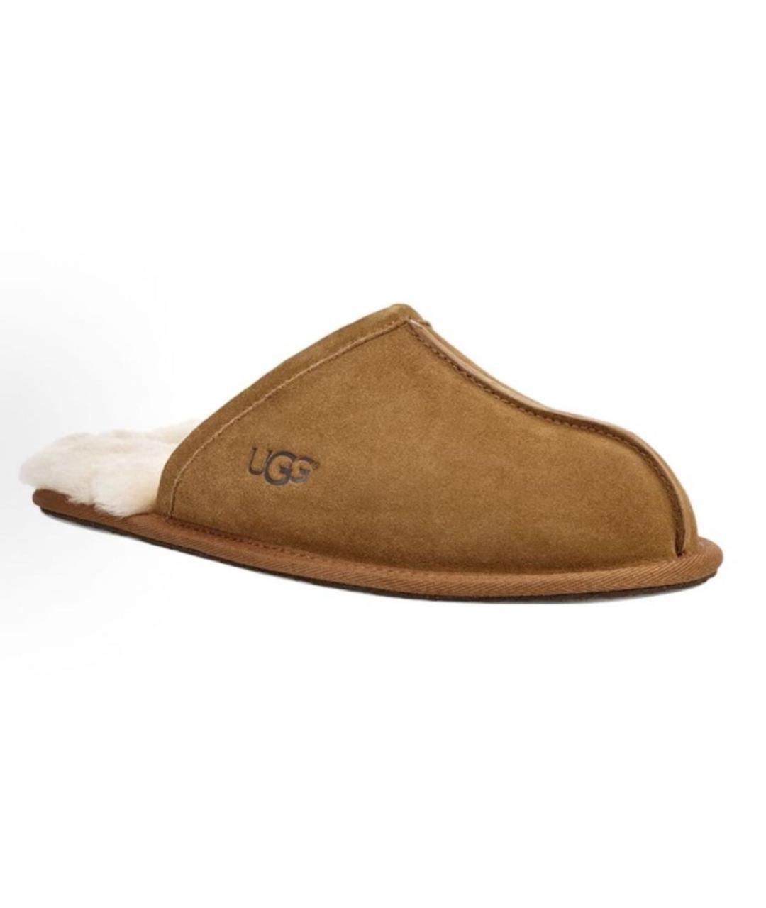 UGG AUSTRALIA Коричневые замшевые шлепанцы, фото 3