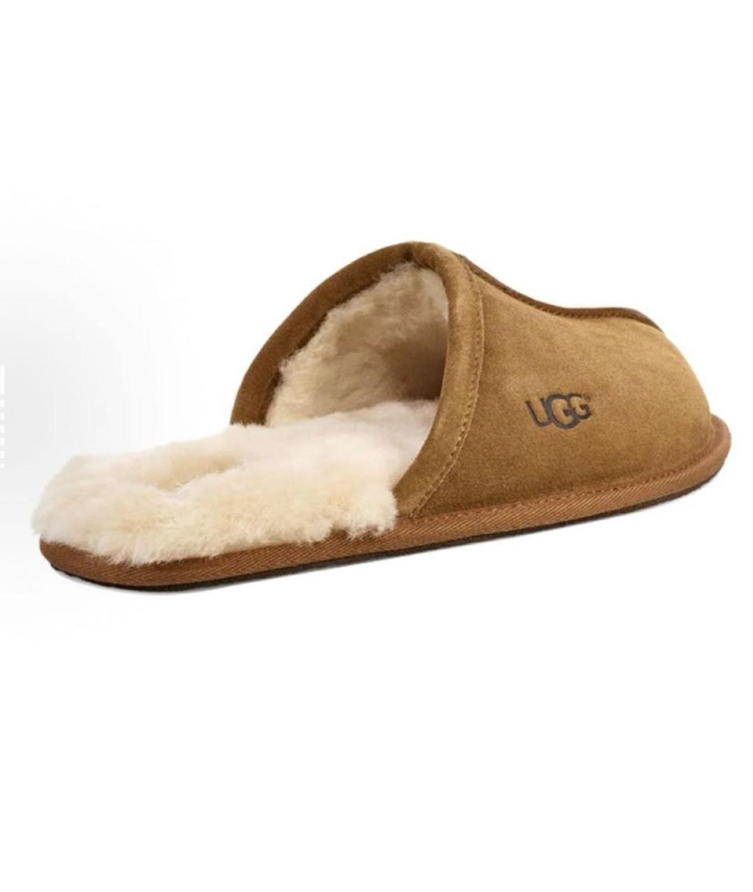 UGG AUSTRALIA Коричневые замшевые шлепанцы, фото 4