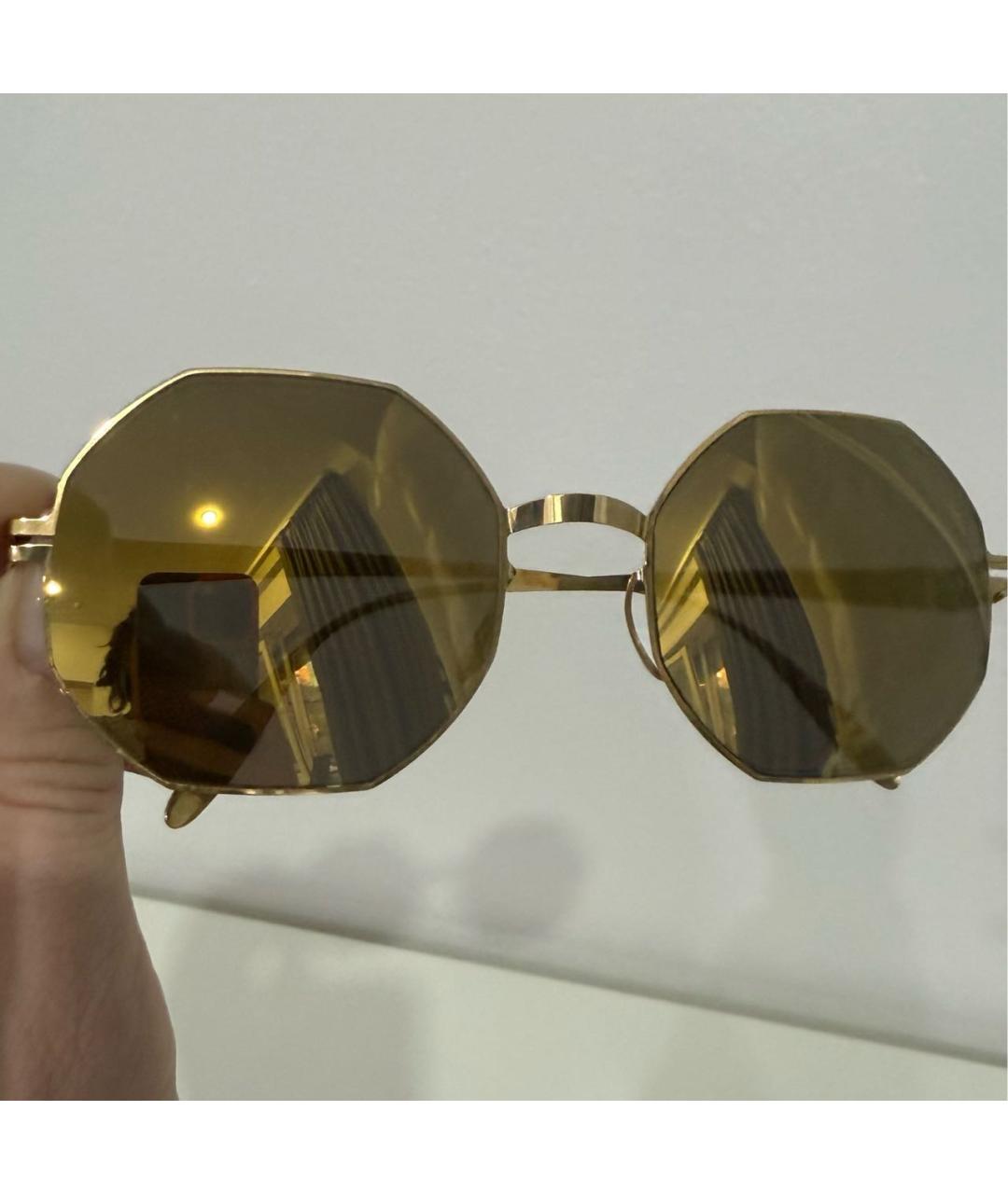 MYKITA Золотые металлические солнцезащитные очки, фото 3