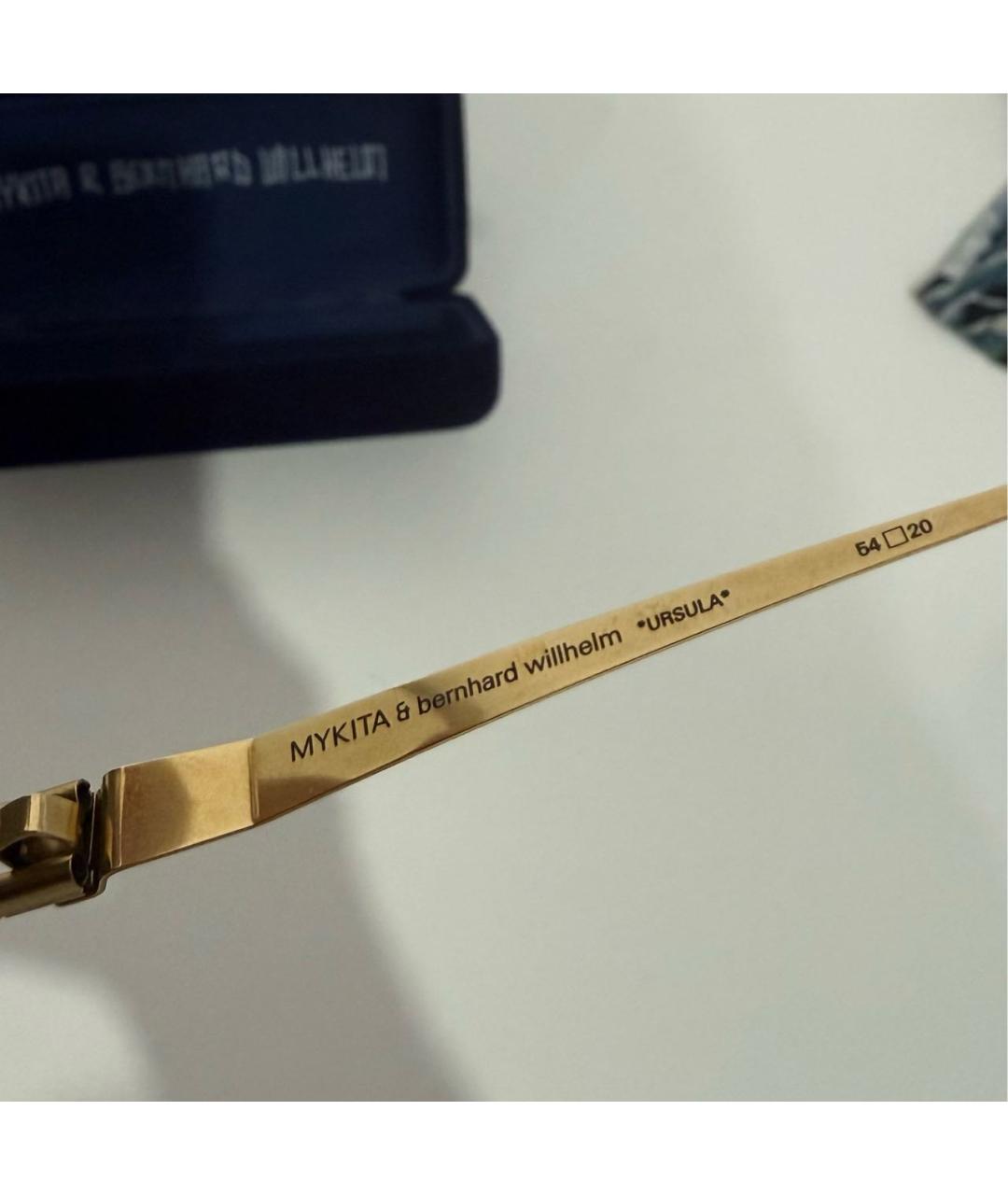 MYKITA Золотые металлические солнцезащитные очки, фото 5