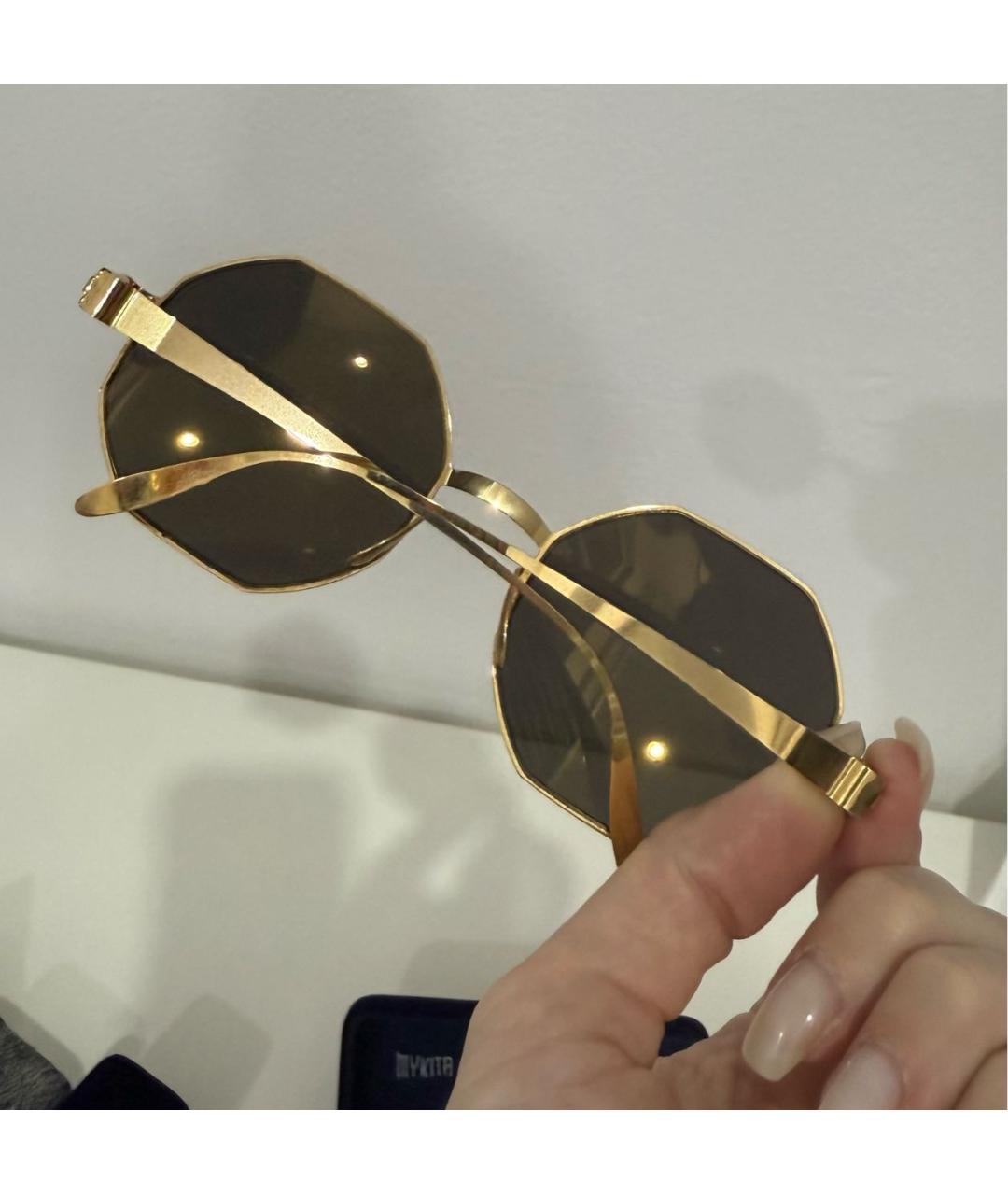MYKITA Золотые металлические солнцезащитные очки, фото 4