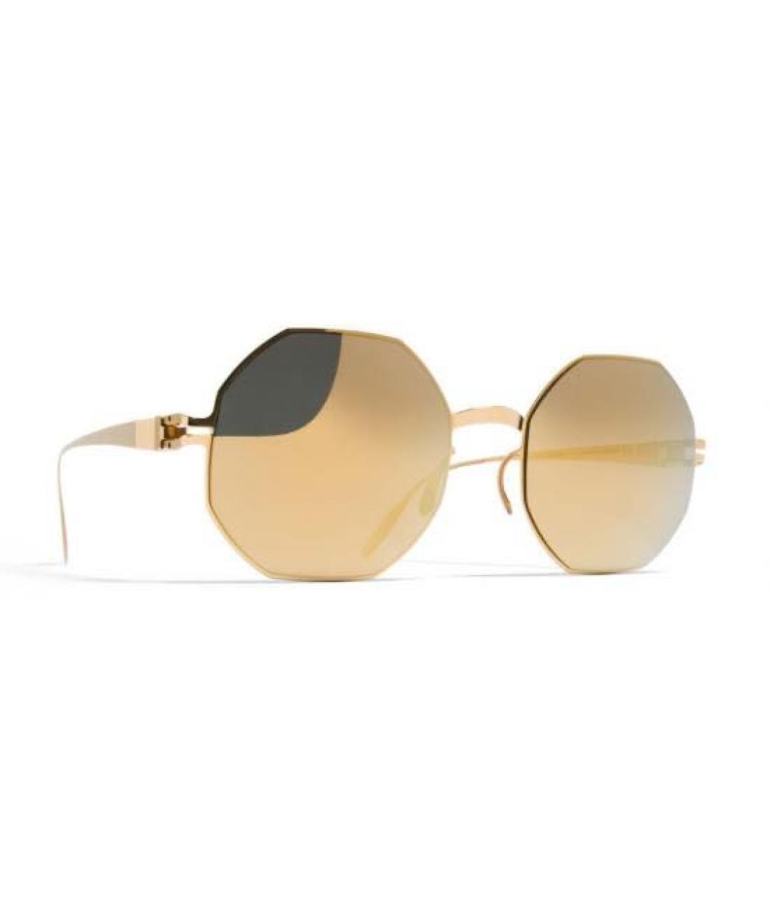 MYKITA Золотые металлические солнцезащитные очки, фото 6
