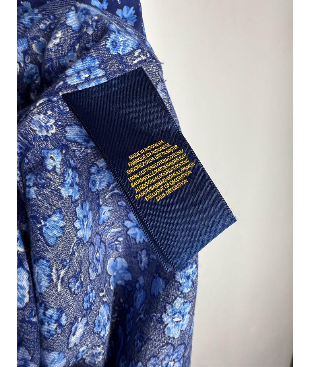 POLO RALPH LAUREN Синяя хлопковая рубашка/блузка, фото 7