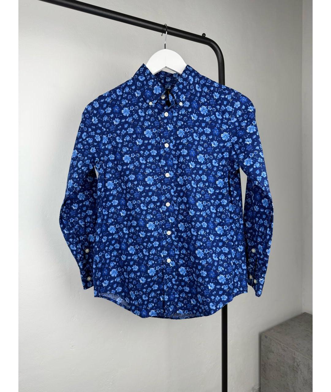 POLO RALPH LAUREN Синяя хлопковая рубашка/блузка, фото 8