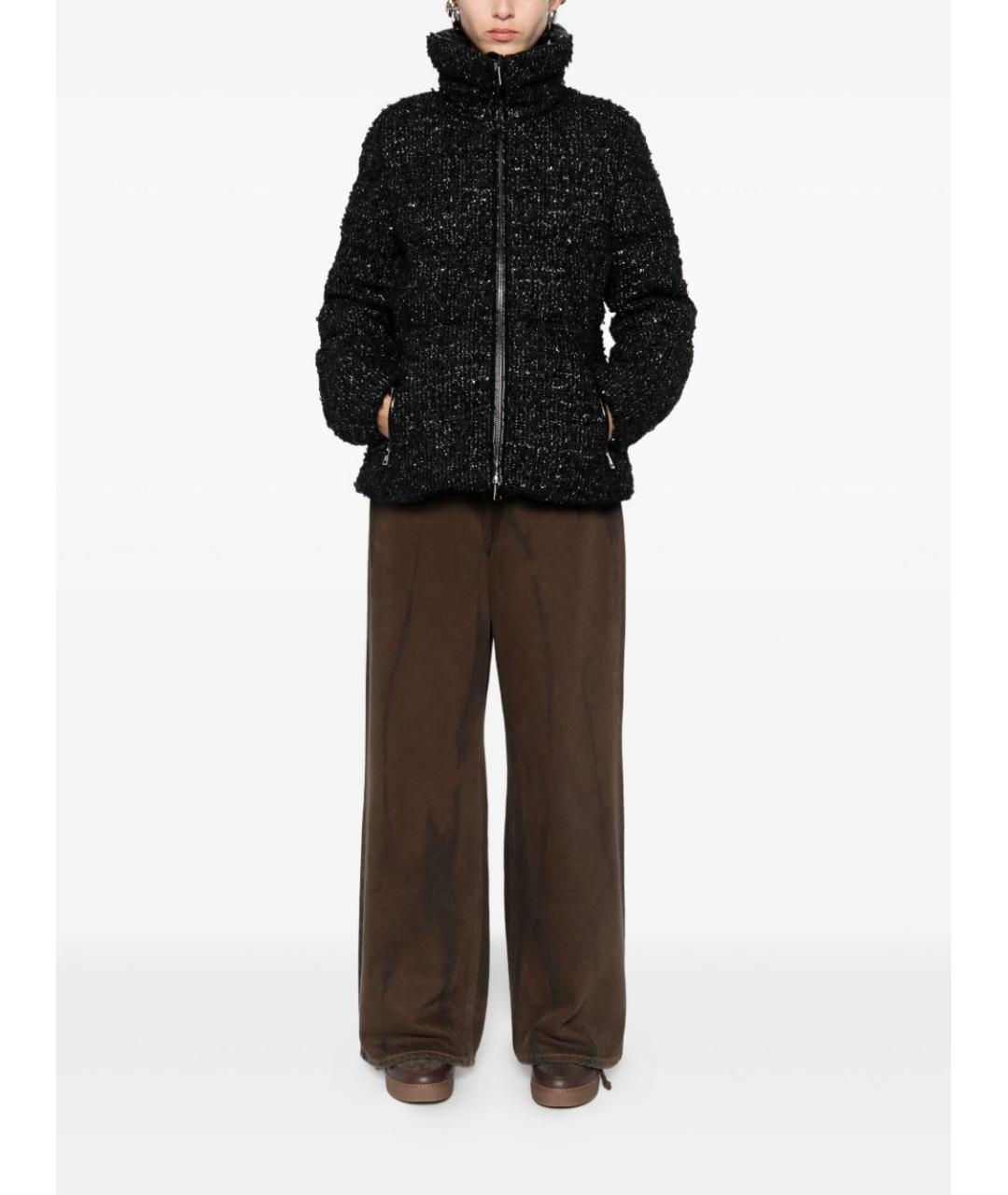 MONCLER Черный пуховик, фото 2
