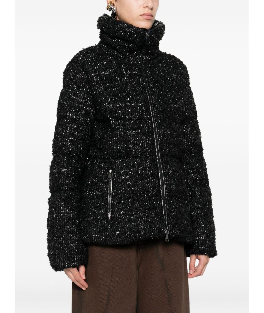 MONCLER Черный пуховик, фото 4