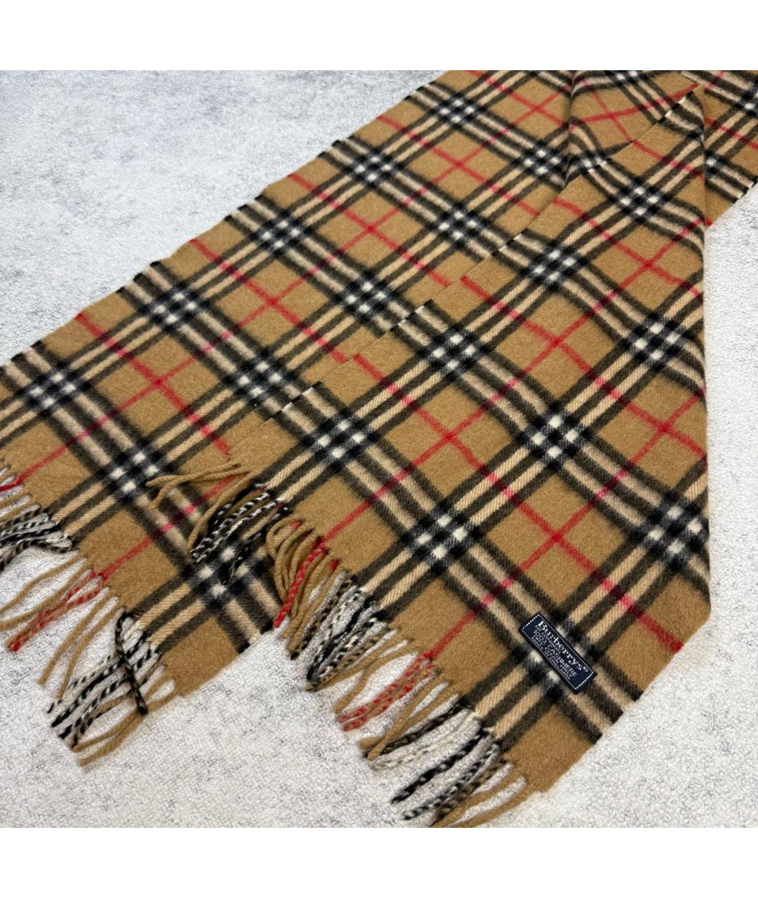 BURBERRY Бежевый кашемировый шарф, фото 3