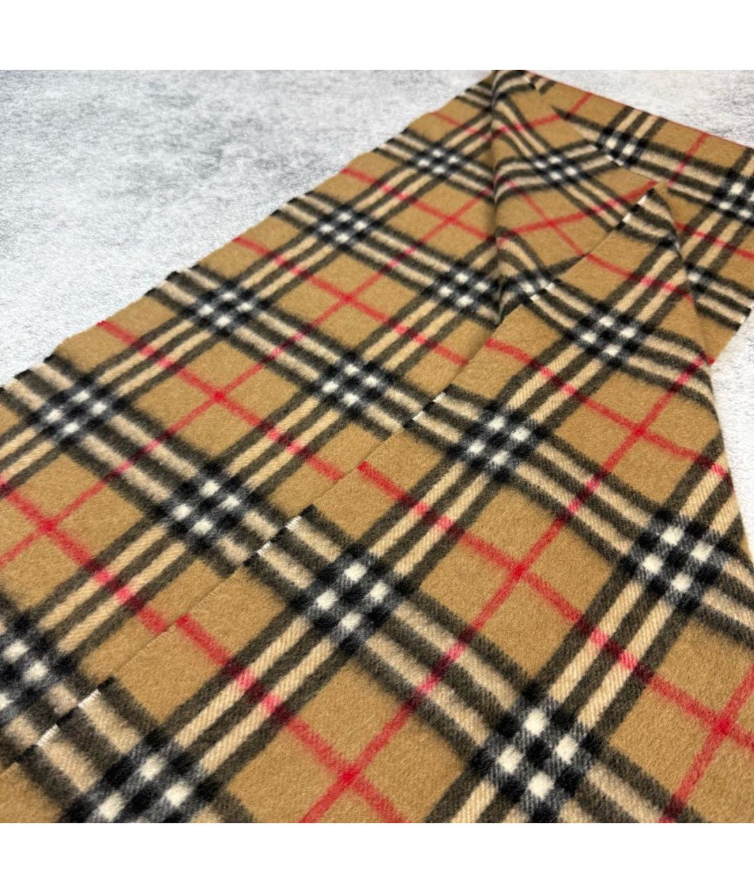 BURBERRY Бежевый кашемировый шарф, фото 4