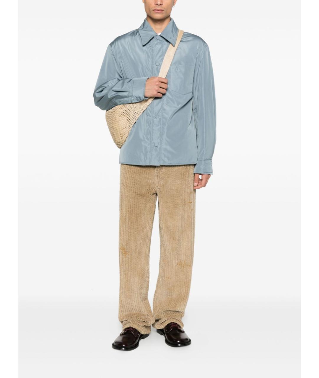 Ami Paris Голубая полиамидовая куртка, фото 5