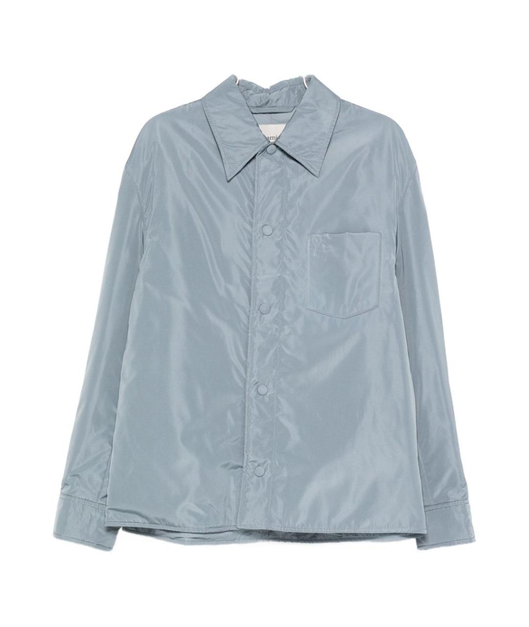 Ami Paris Голубая полиамидовая куртка, фото 1