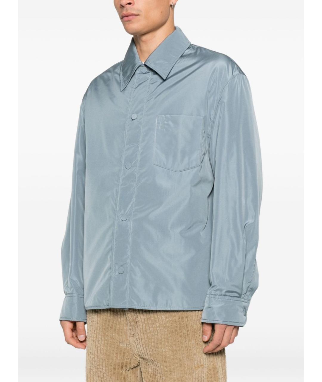 Ami Paris Голубая полиамидовая куртка, фото 2