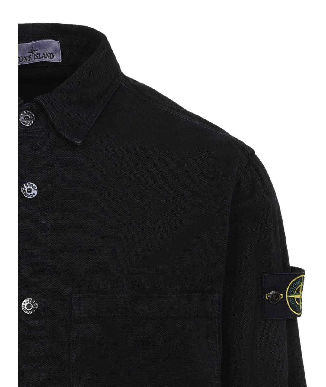 STONE ISLAND Черная кэжуал рубашка, фото 2