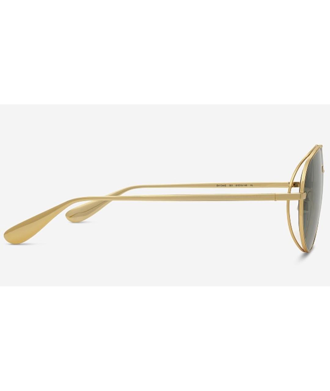 BOTTEGA VENETA Золотые металлические солнцезащитные очки, фото 3