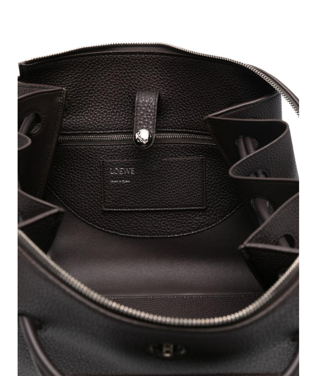 LOEWE Коричневая кожаная сумка тоут, фото 3