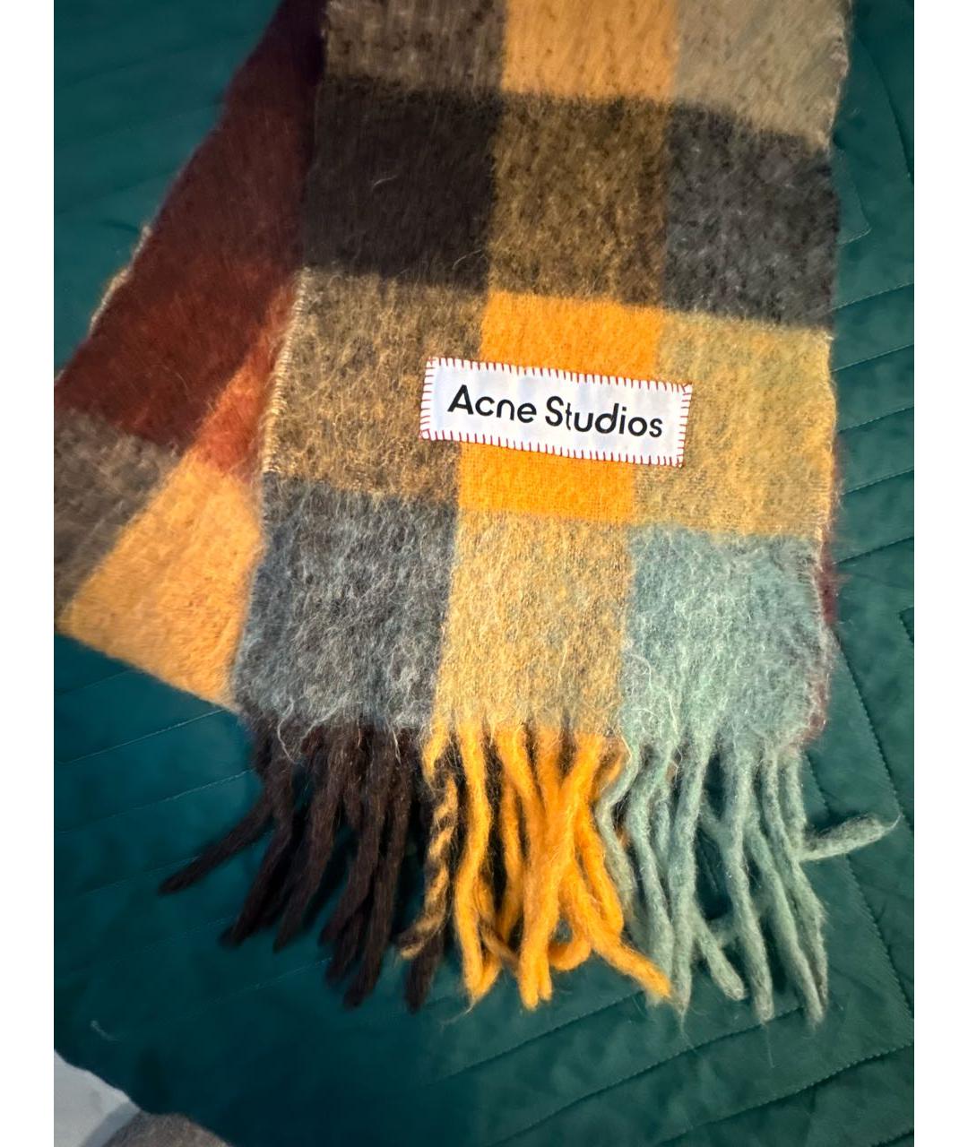 ACNE STUDIOS Мульти шерстяной шарф, фото 3