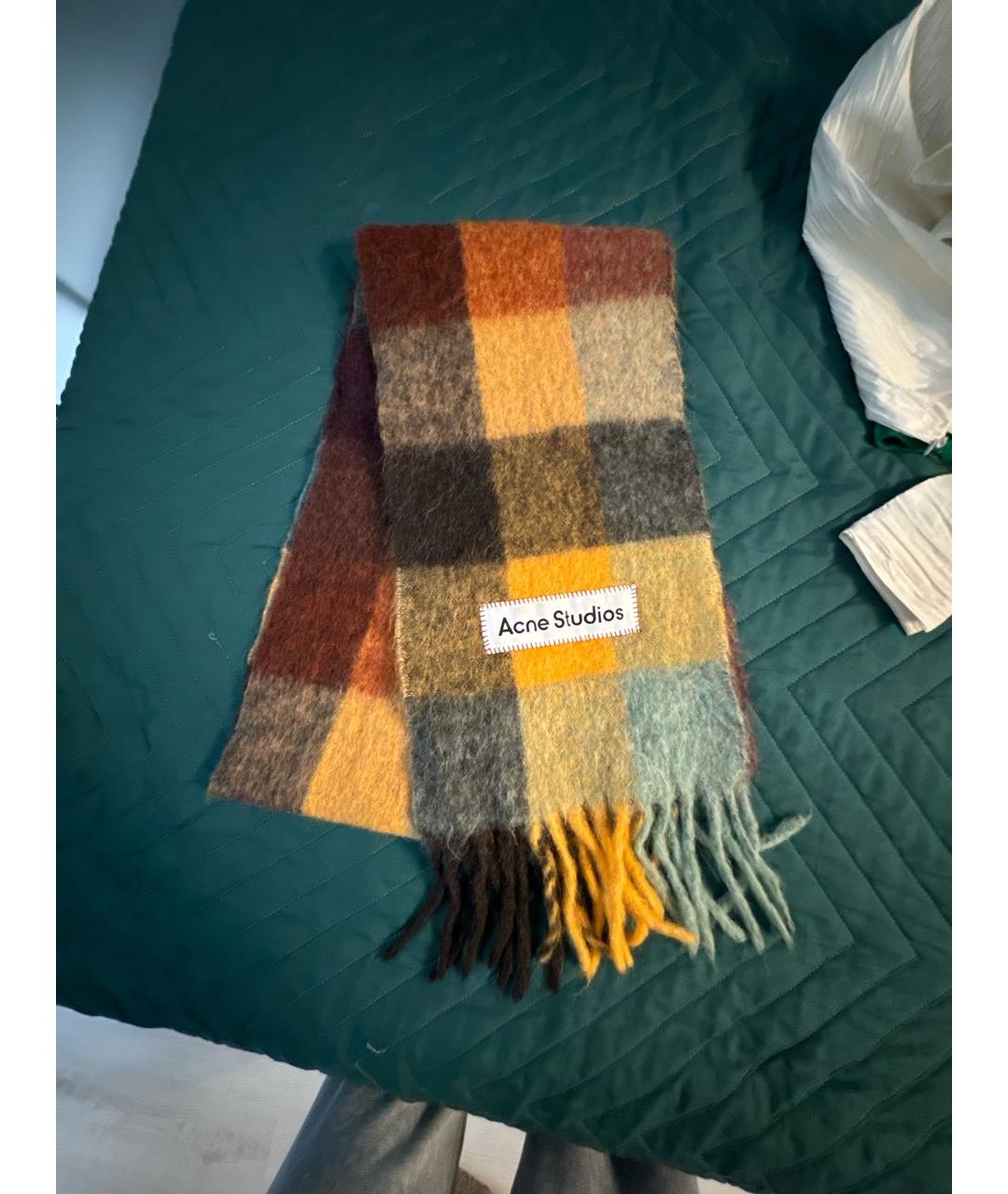 ACNE STUDIOS Мульти шерстяной шарф, фото 5