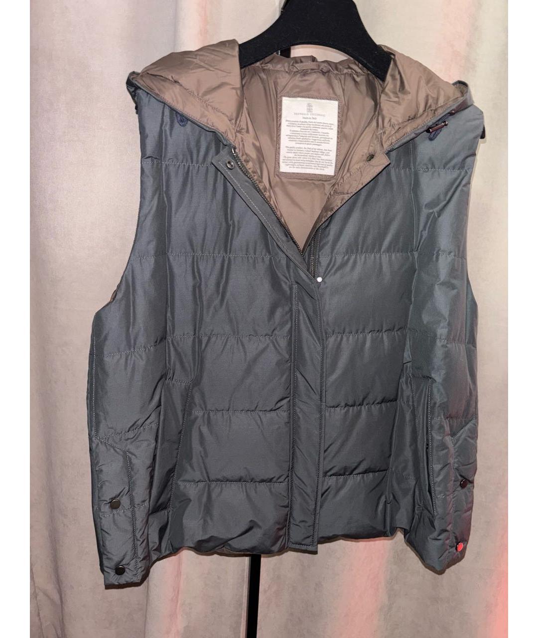 BRUNELLO CUCINELLI Темно-синяя кашемировая куртка, фото 7