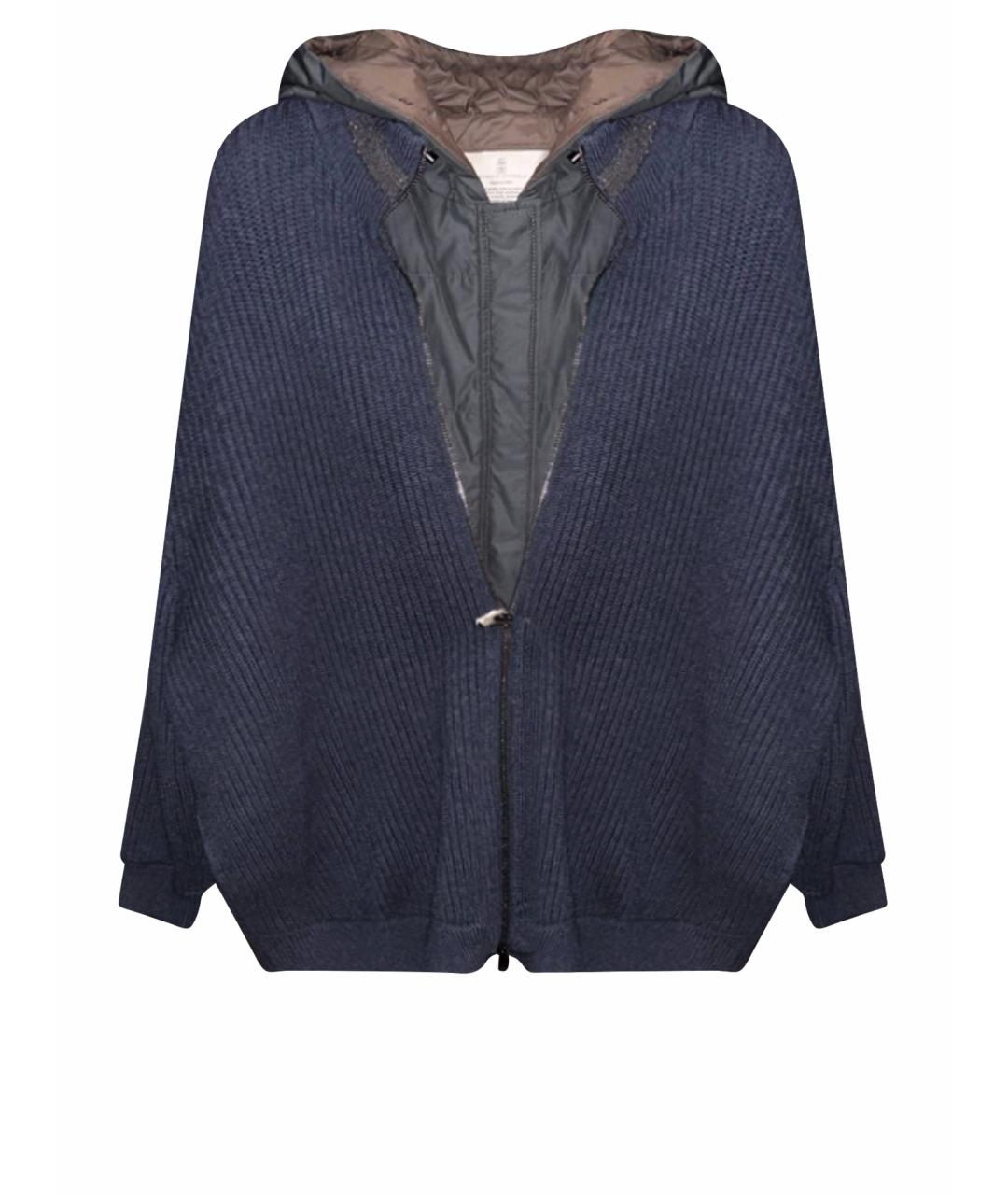 BRUNELLO CUCINELLI Темно-синяя кашемировая куртка, фото 1