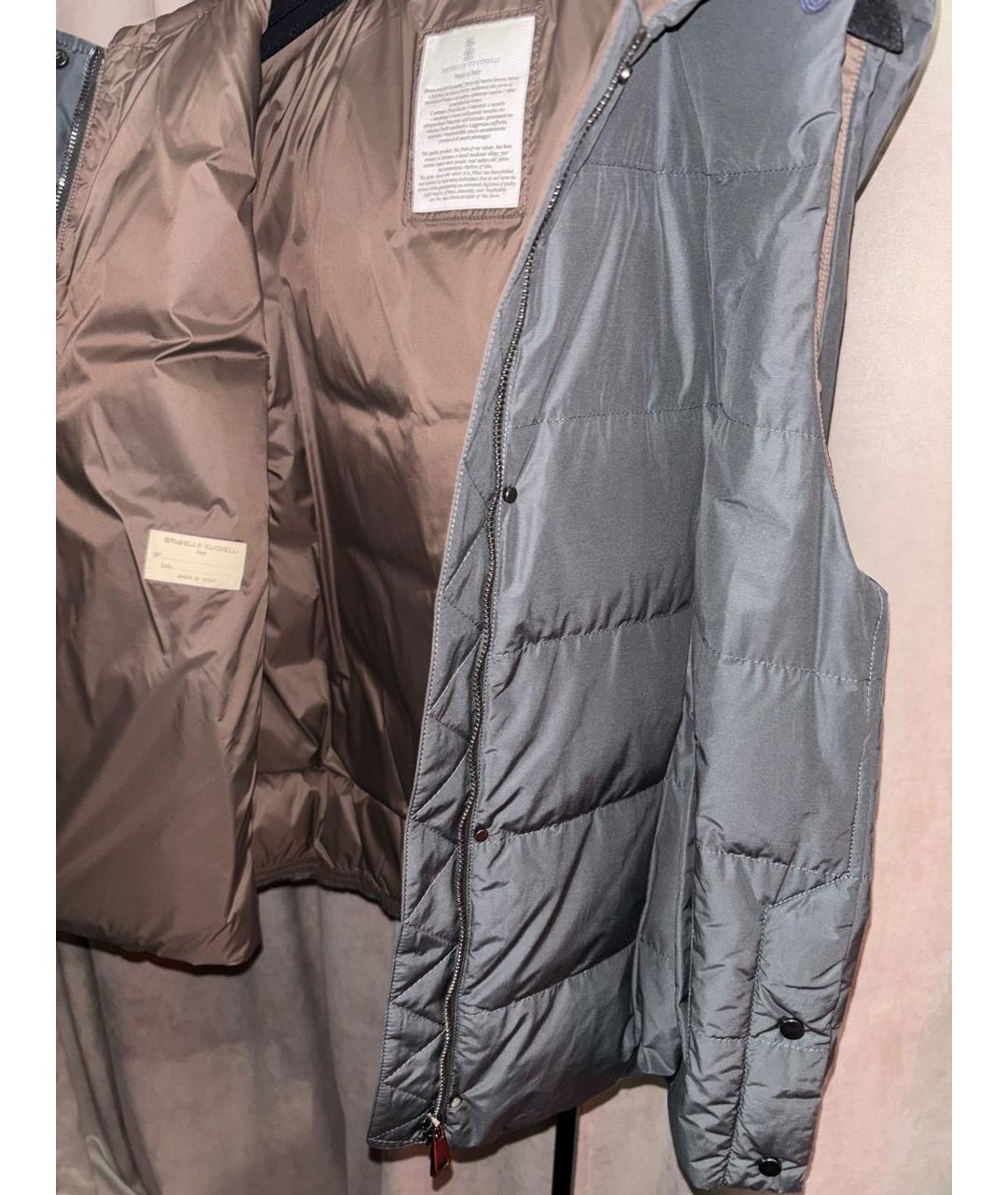 BRUNELLO CUCINELLI Темно-синяя кашемировая куртка, фото 8