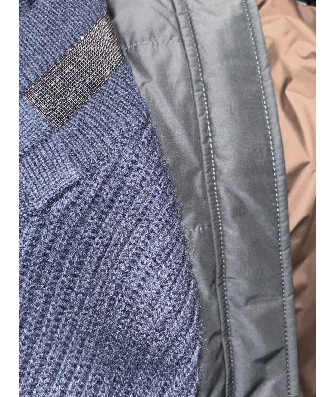 BRUNELLO CUCINELLI Темно-синяя кашемировая куртка, фото 4
