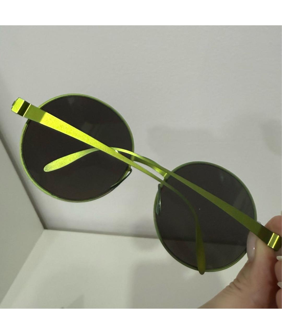 MYKITA Зеленые металлические солнцезащитные очки, фото 4