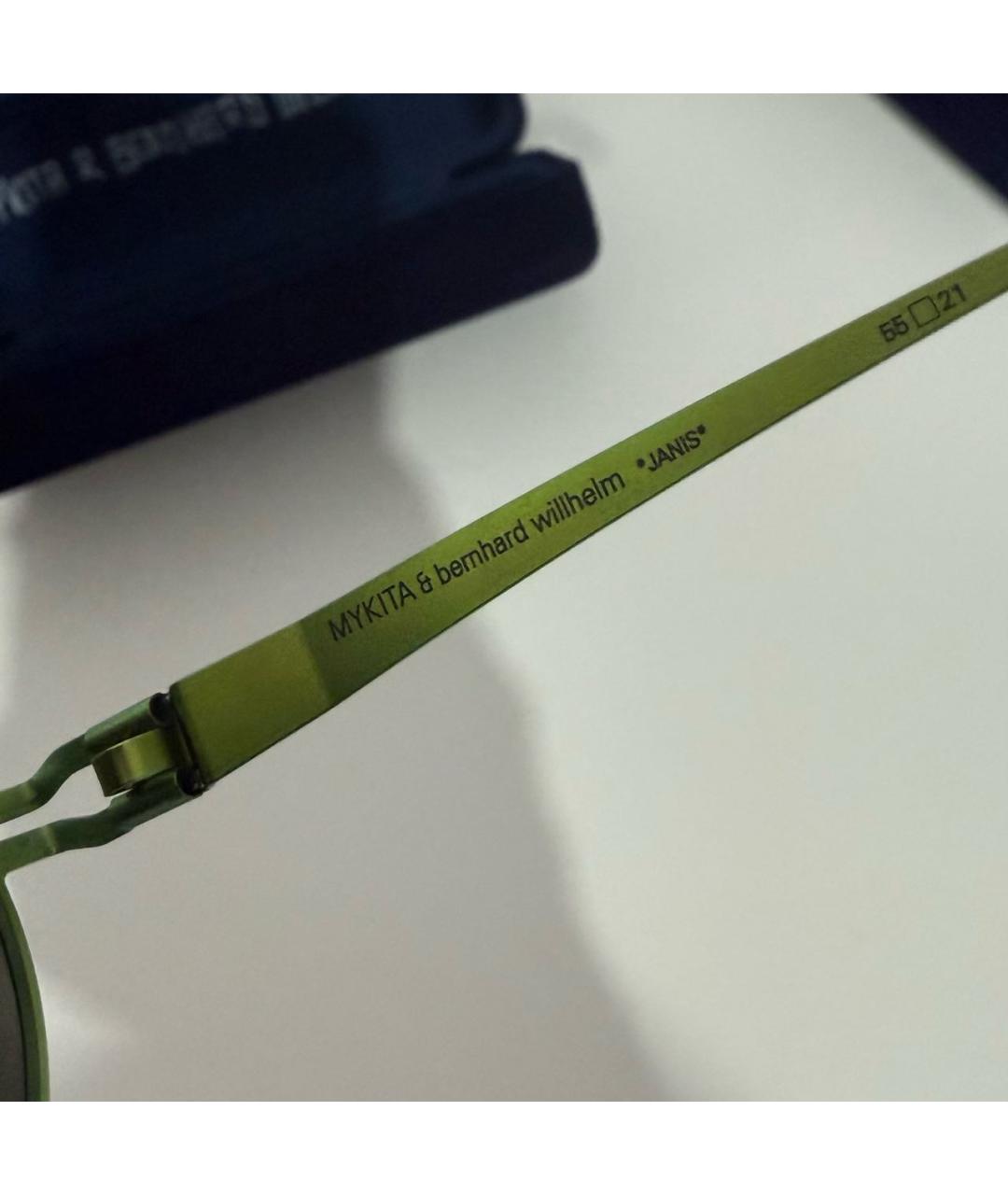 MYKITA Зеленые металлические солнцезащитные очки, фото 6