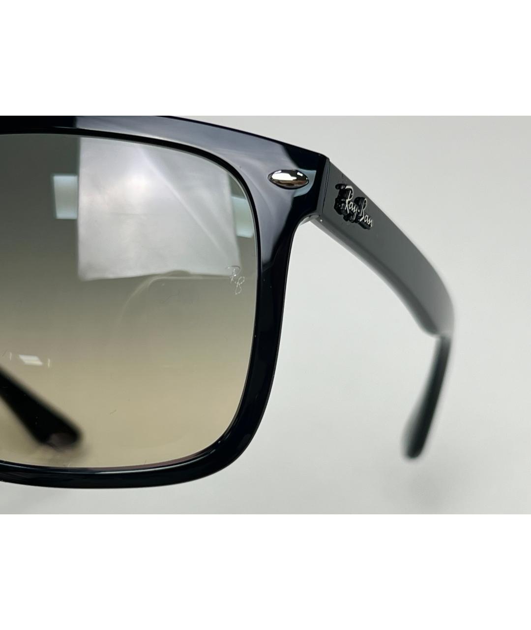 RAY BAN Черные пластиковые солнцезащитные очки, фото 7