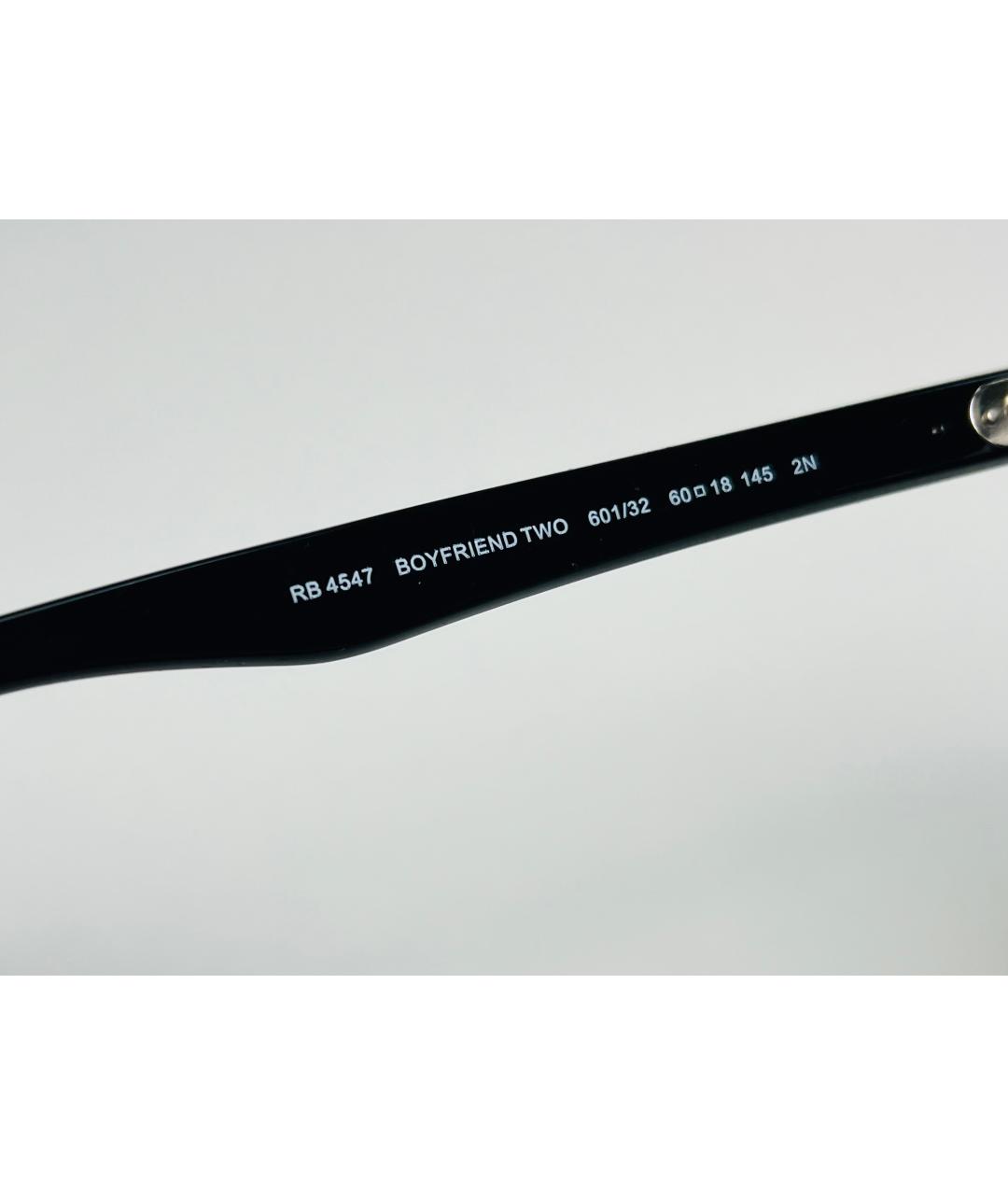 RAY BAN Черные пластиковые солнцезащитные очки, фото 5