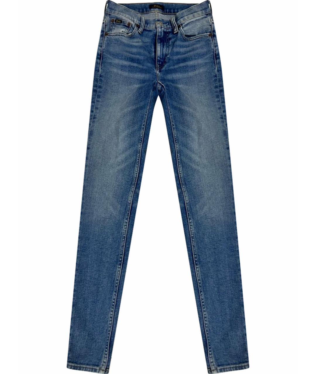 POLO RALPH LAUREN Голубые хлопковые джинсы слим, фото 1