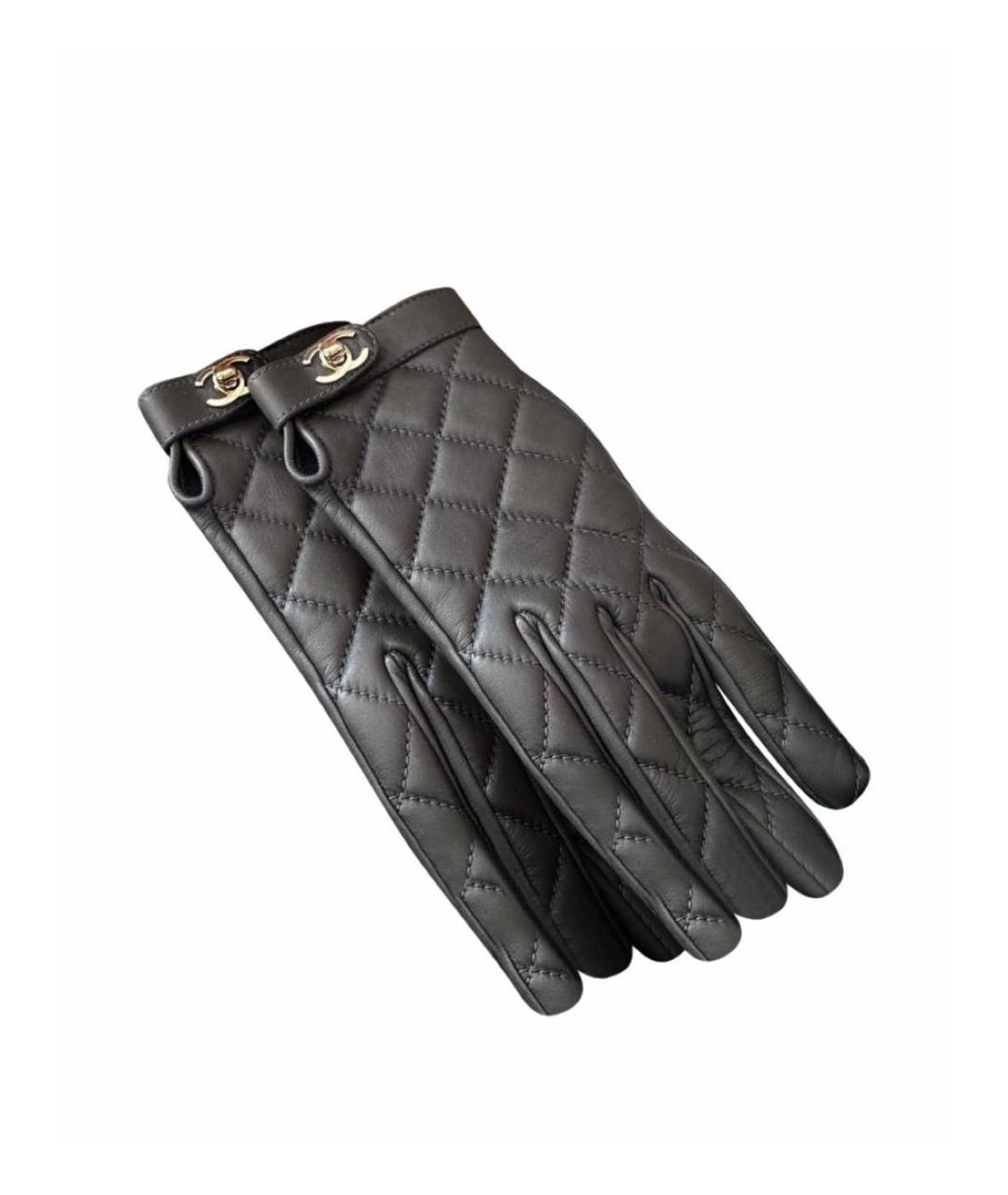 CHANEL Черные кожаные перчатки, фото 1