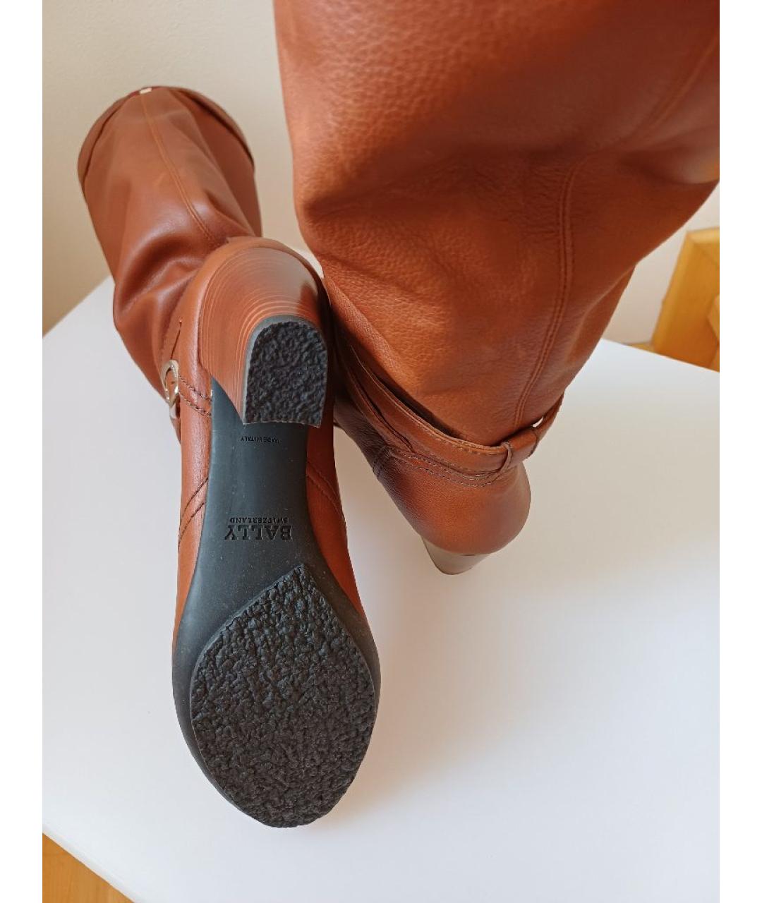 BALLY Коричневые кожаные сапоги, фото 7