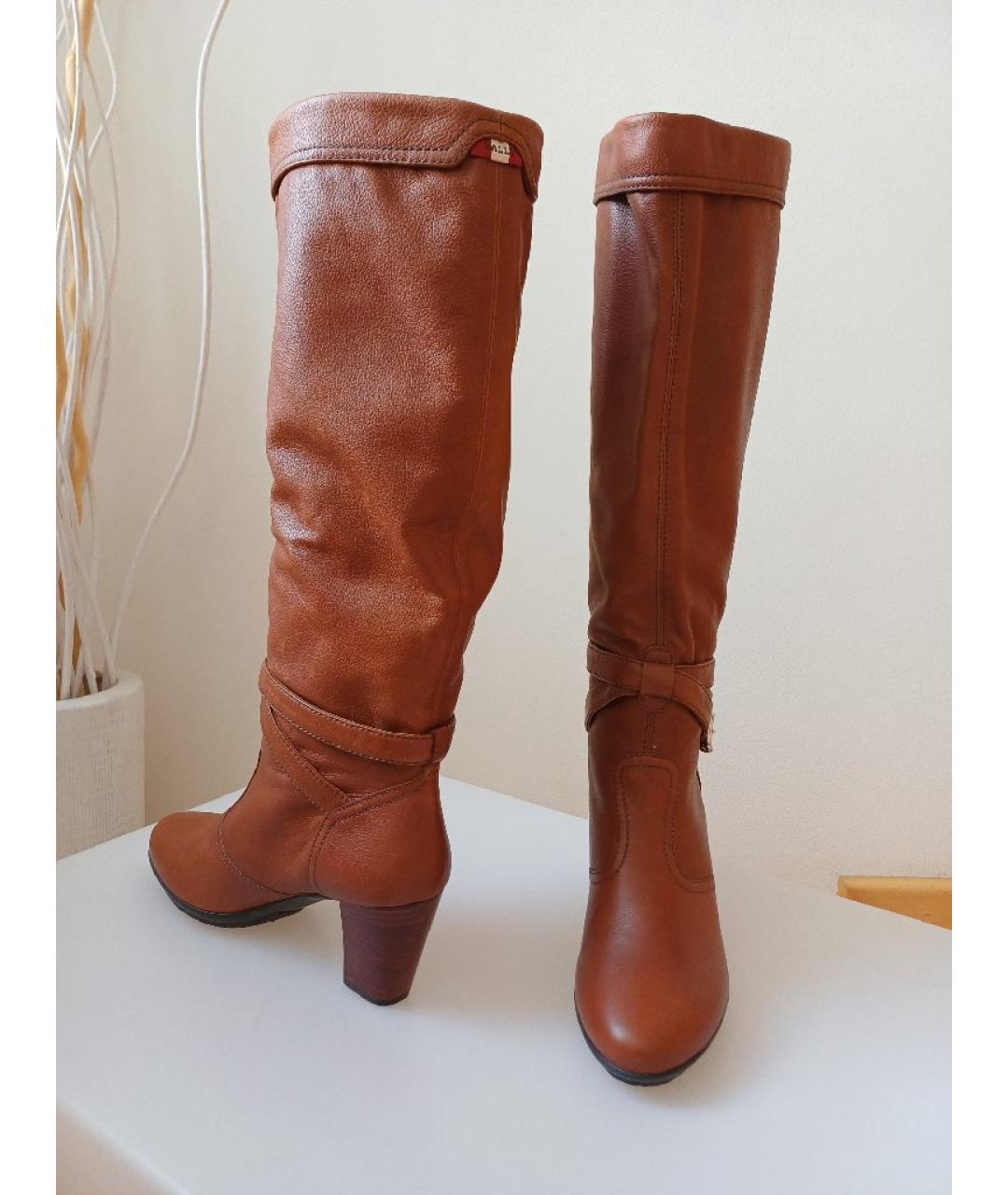 BALLY Коричневые кожаные сапоги, фото 4