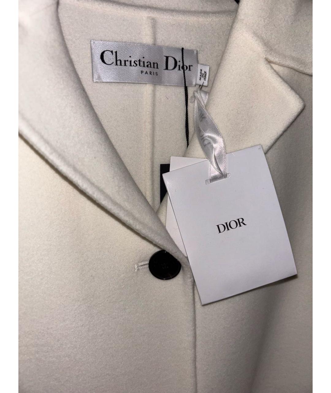 CHRISTIAN DIOR Белое шерстяное пальто, фото 3