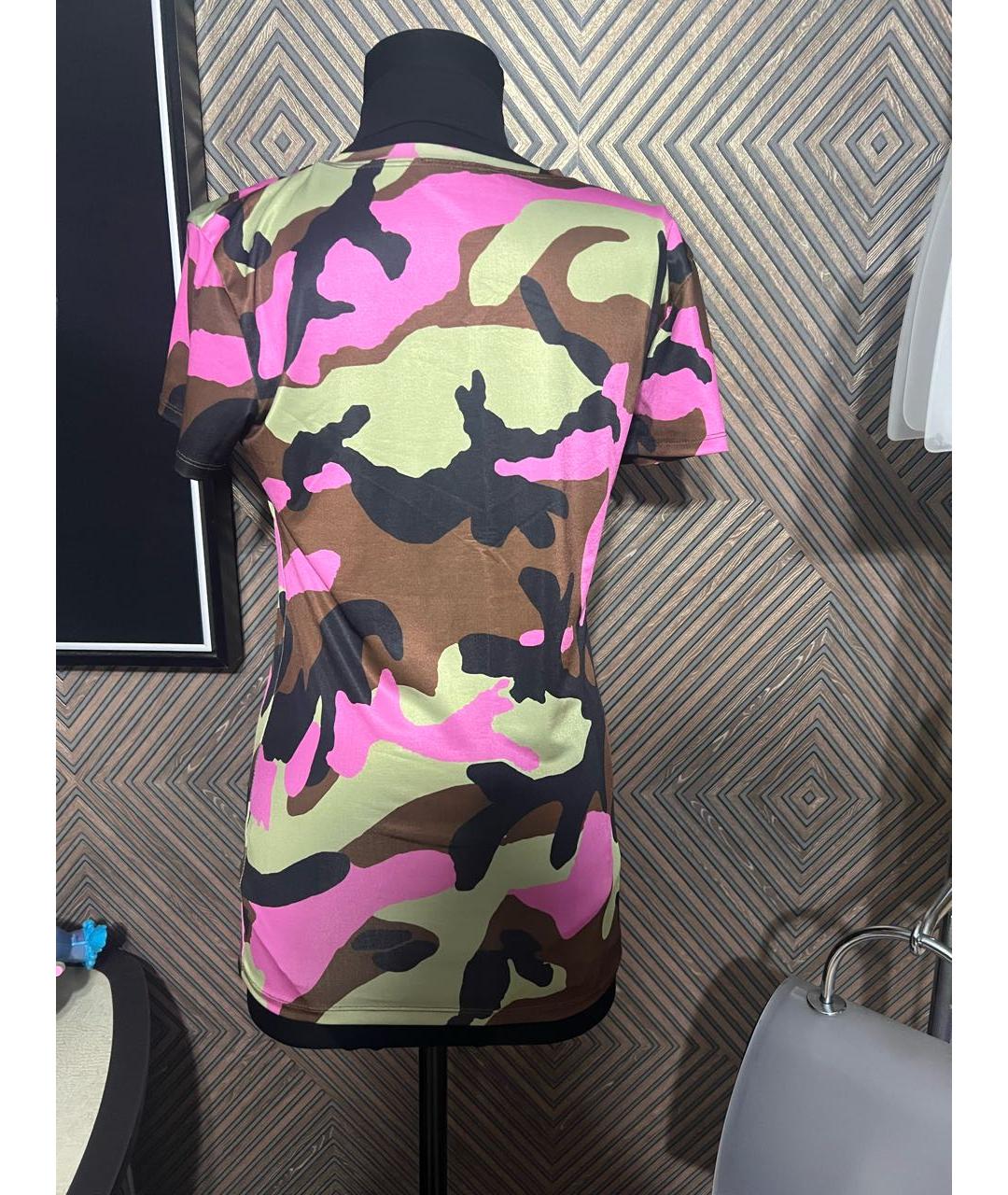 RED VALENTINO Мульти шелковая футболка, фото 2