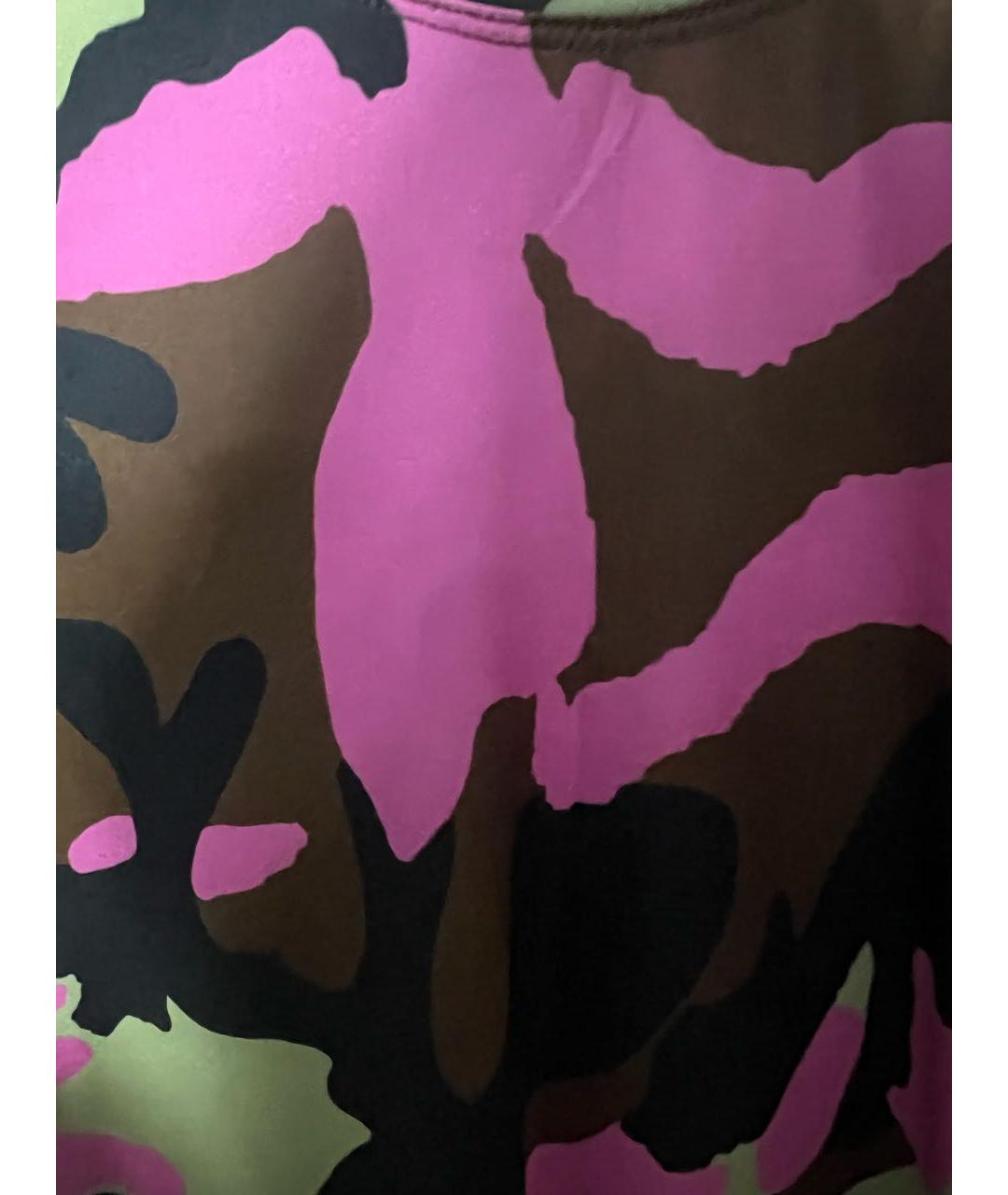 RED VALENTINO Мульти шелковая футболка, фото 4