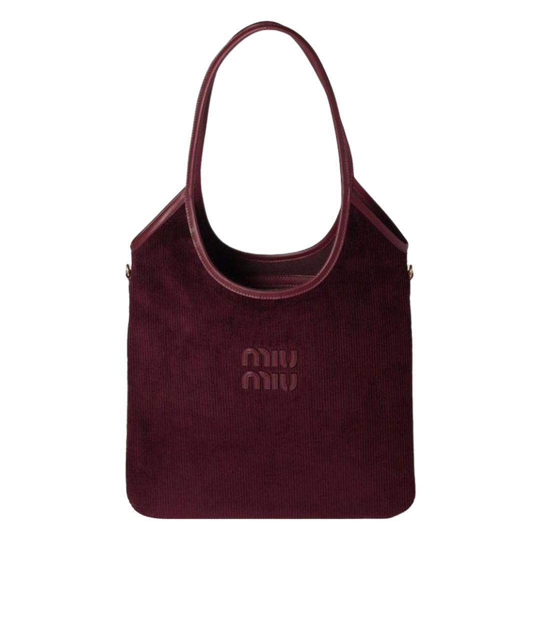MIU MIU Бордовая сумка тоут, фото 1