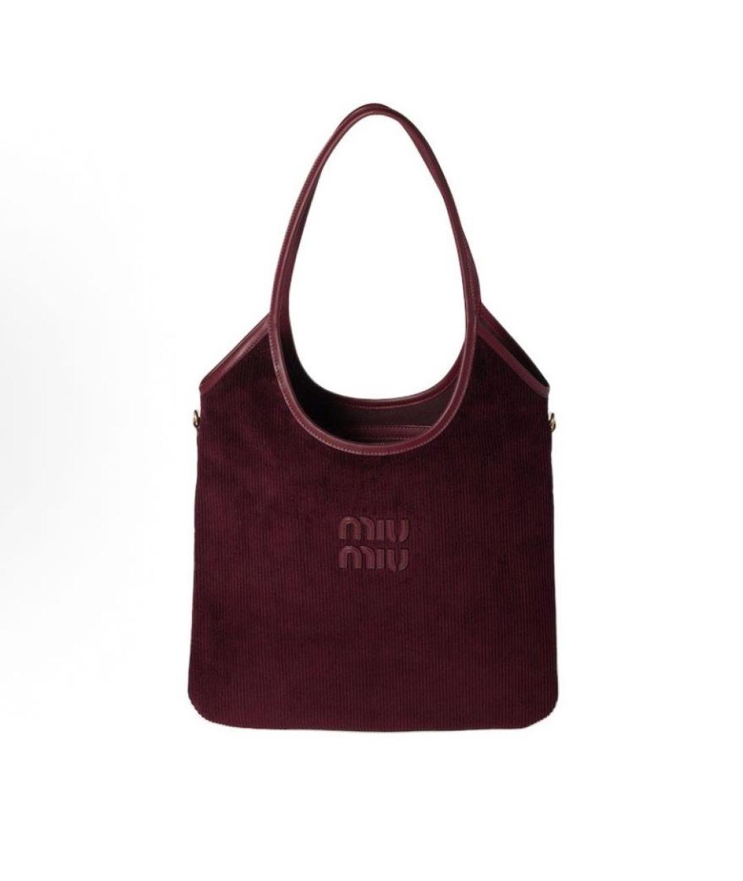 MIU MIU Бордовая сумка тоут, фото 6