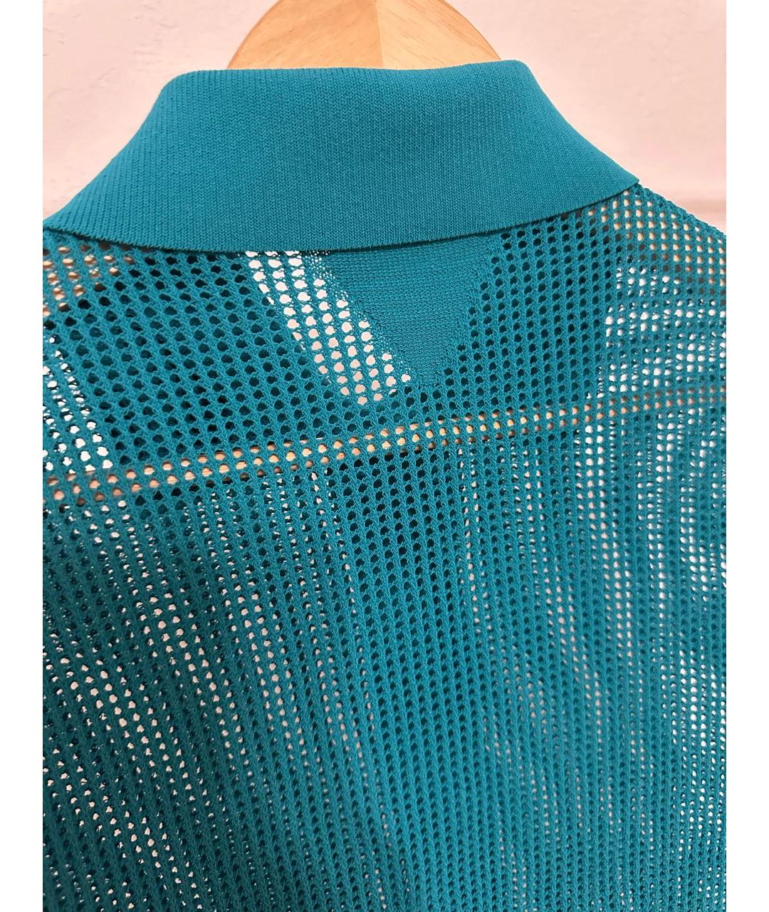 BOTTEGA VENETA Бирюзовый полиамидовый кардиган, фото 4