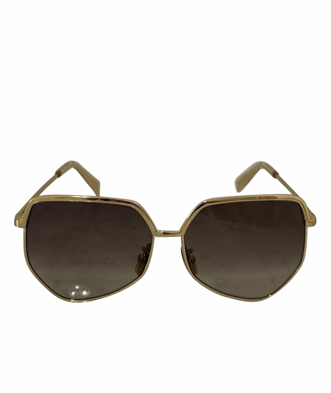 CELINE Золотые металлические солнцезащитные очки, фото 1