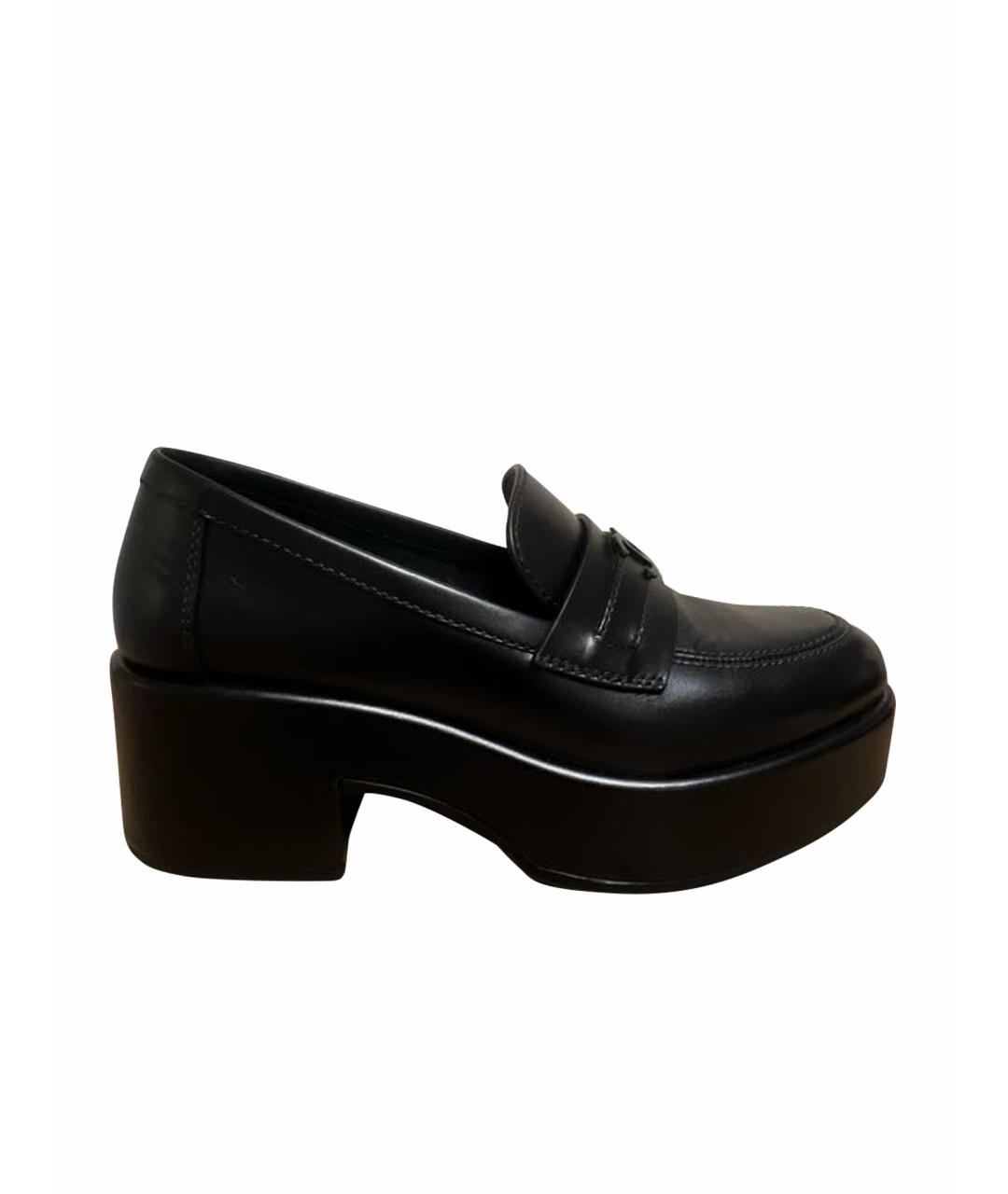 CHANEL Черные кожаные лоферы, фото 9