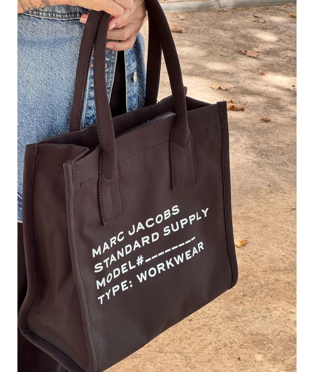 MARC JACOBS Черная тканевая сумка тоут, фото 2