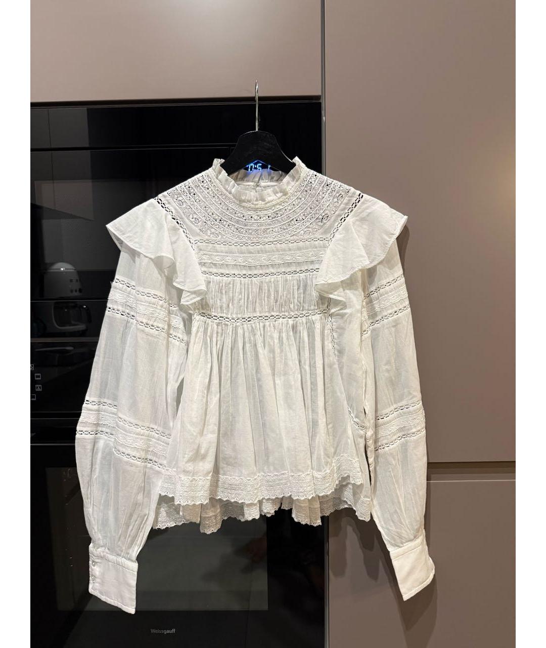ISABEL MARANT ETOILE Белая хлопковая блузы, фото 8