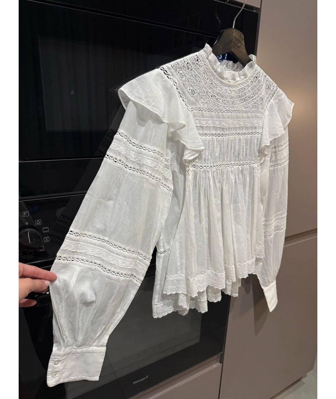 ISABEL MARANT ETOILE Белая хлопковая блузы, фото 5