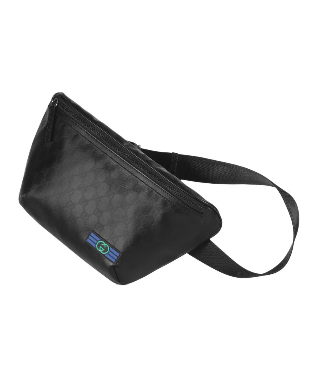 GUCCI Черная кожаная поясная сумка, фото 3